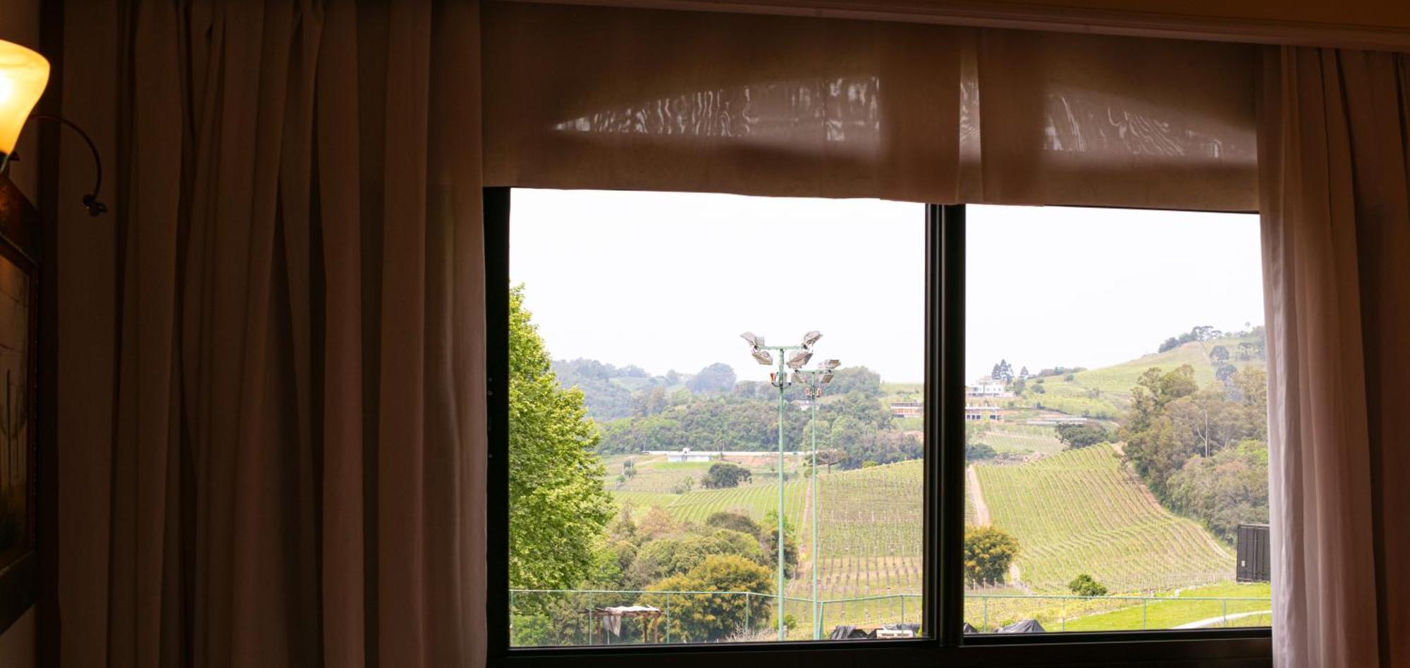 Spa Do Vinho Condominio Vitivinicola Bento Goncalves Bagian luar foto A view of the Hunter Valley from a Hunter Valley wine cellar door
